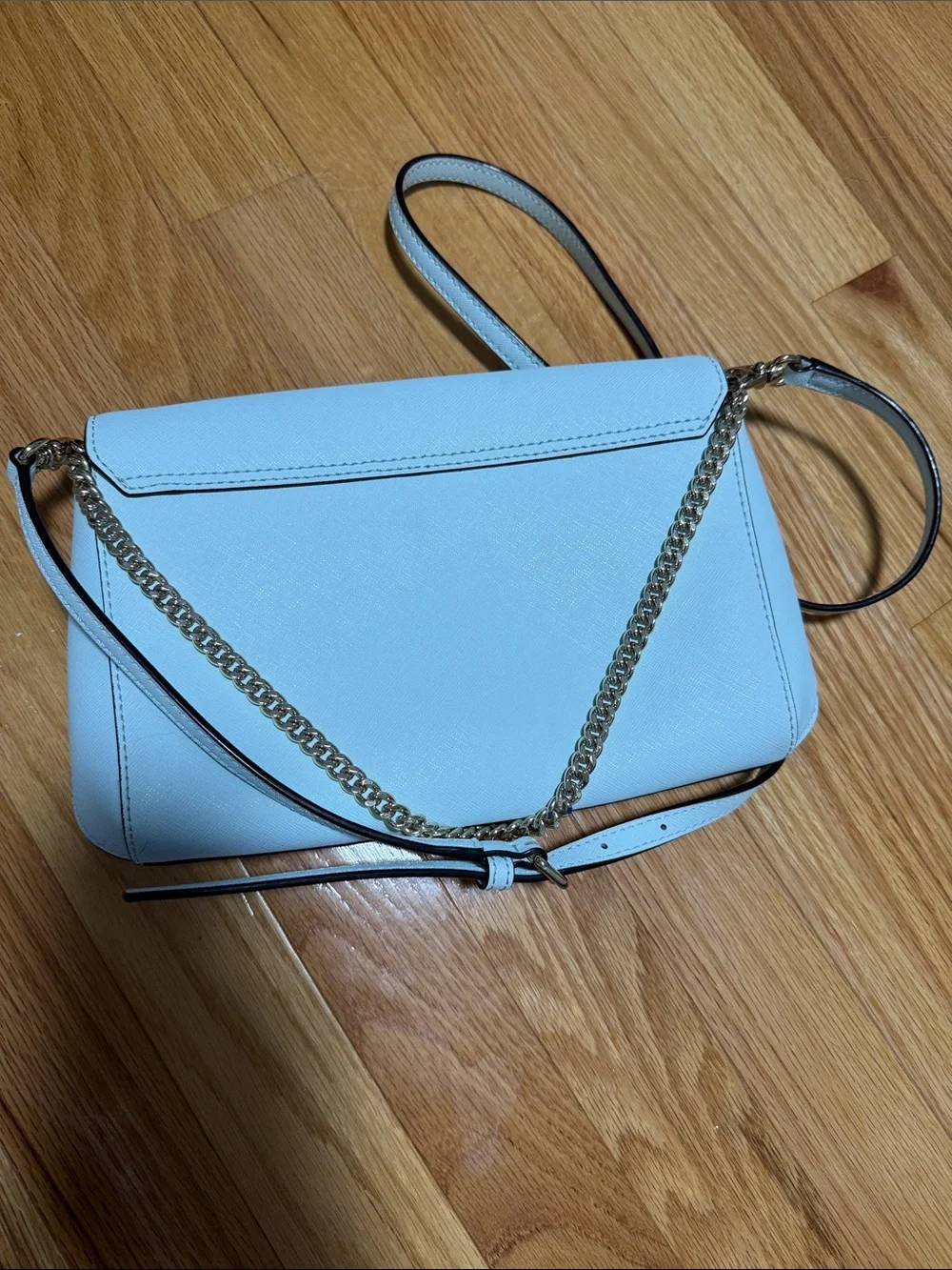 kate spade Pale Blue Crossbody with Gold Plaque